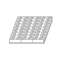Foremka do owalnych monodeserów - 48 szt. 25x25 mm - MIGNONB002 | MARTELLATO, Mignon