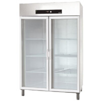 Szafa chłodnicza 1400 l GN 2/1, podwójne drzwi przeszklone, 1388x826x2008 mm | ASBER, ECP-G-1402 GLASS HC