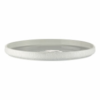 Biały dekorowany talerz płaski o średnicy 23 cm | VERLO, Azzur