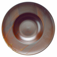Talerz głęboki z brązowej porcelany o średnicy 29,2 cm | VERLO, Fire