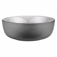 Miska z szarej porcelany o średnicy 17 cm | VERLO, Time
