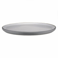 Talerz płaski z szarej porcelany o średnicy 26 cm | VERLO, Time
