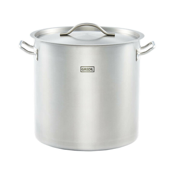 Garnek nierdzewny z pokrywką, wysoki 36 cm, 36,6 l | GREDIL, 011365