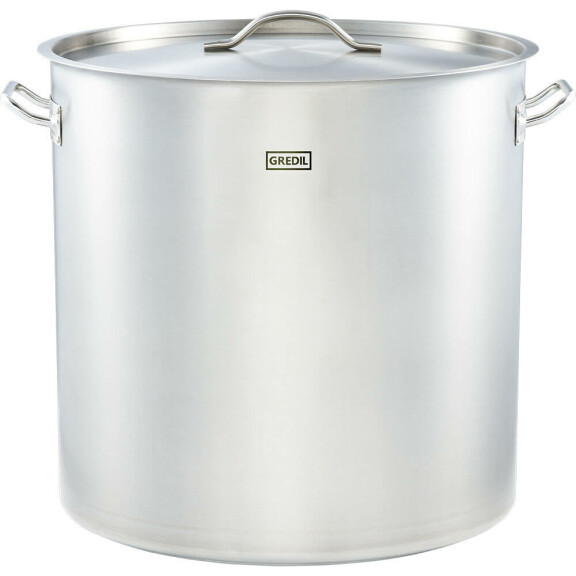 Garnek nierdzewny z pokrywką, wysoki 50 cm, 98,2 l | GREDIL, 011505