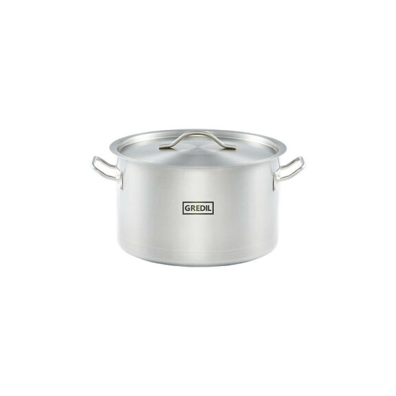 Garnek nierdzewny z pokrywką, średni 28 cm, 11,1 l | GREDIL, 012285