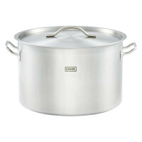 Garnek nierdzewny z pokrywką, średni 45 cm, 57,3 l | GREDIL, 012455