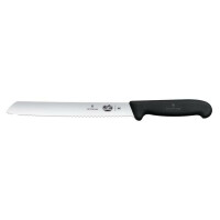 Nóż do chleba, ząbkowany, czarny | VICTORINOX, Fibrox, 5.2533.21