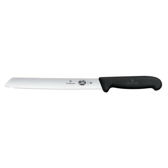 Nóż do chleba, ząbkowany, czarny | VICTORINOX, Fibrox, 5.2533.21