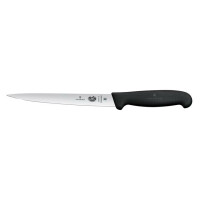 Nóż do filetowania, bardzo giętki, 18 cm, czarny | VICTORINOX, Fibrox, 5.3813.18