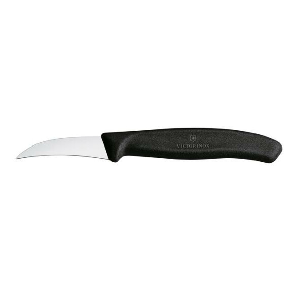 Nóż do jarzyn, zagięty, 60 mm, czarny | VICTORINOX, Swiss Classic, 6.7503