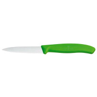 Nóż do jarzyn, ząbkowany, 80 mm, zielony | VICTORINOX, Swiss Classic, 6.7636.L114