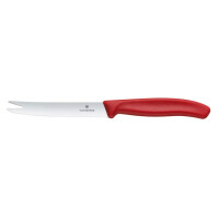Nóż do sera i kiełbasy, ostrze ząbkowane, 110 mm, czerwony | VICTORINOX, Swiss Classic, 6.7861