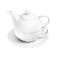 Dzbanek porcelanowy 0,35 lz filiżanką i spodkiem | ISABELL, 388181