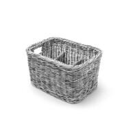 Koszyk na sztućce z 4 przegródkami szary 260x180x150 mm | HENDI, 426067