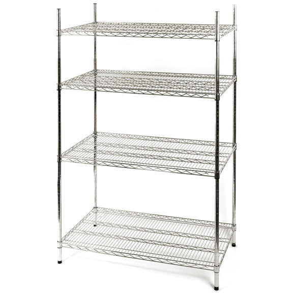 Regał magazynowy chromowany 4 półki, 1825x610x1800 mm | STALGAST, 681182