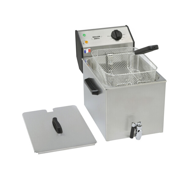 Frytownica nastawna 8 l z kranem, 3,6 kW | ROLLER GRILL, 777325