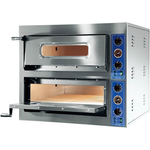 Piec do pizzy dwukomorowy, elektryczny, 8x pizza 36 cm, 12 kW | GGF, X-Line
