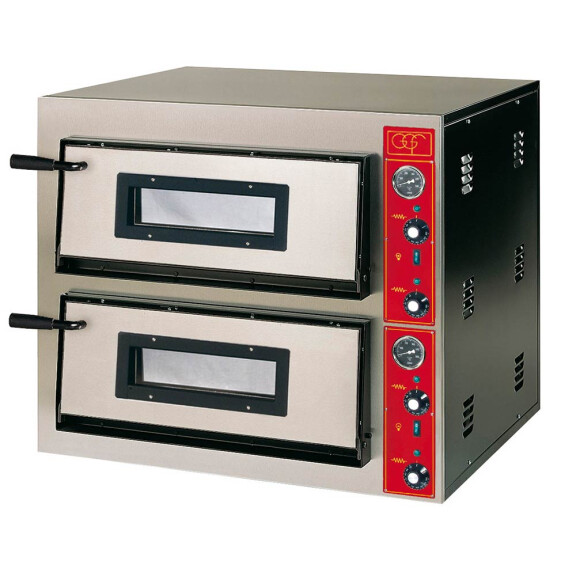 Piec do pizzy dwukomorowy, elektryczny, 8x pizza 30 cm, 8,4 kW | GGF, E-Line