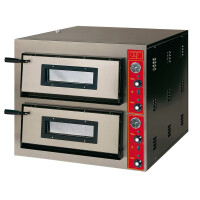 Piec do pizzy dwukomorowy, elektryczny, 12x pizza 30 cm, 14,4 kW | GGF, E-Line