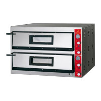 Piec do pizzy dwukomorowy, elektryczny, 18x pizza 30 cm, 19,2 kW | GGF, E-Line