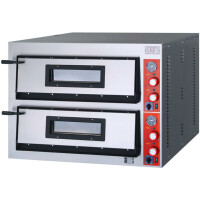 Piec do pizzy dwukomorowy, elektryczny, 12x pizza 36 cm, 18 kW – głęboki | GGF, FR-Line