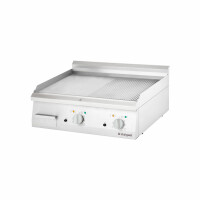 Płyta grillowa elektryczna 800x700x250 mm, gładko-ryflowana, 8,1 kW | STALGAST, 9731300