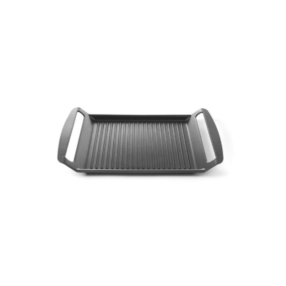 Taca grillowa, ryflowana do kuchenek indukcyjnych 39x26x3,5 cm | HENDI, 629130