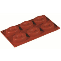 Forma silikonowa Formaflex do monoporcji - 300x175 mm, 6 szt. x 80x60x25 mm, 74 ml - FR049 | PAVONI, Savarin Ovale
