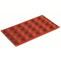 Forma silikonowa Formaflex do monoporcji - 300x175 mm, 24 szt. x 30x17 mm, 8,5 ml - FR004 | PAVONI, Semisfera