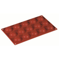 Forma silikonowa Formaflex do monoporcji - 300x175 mm, 15 szt. x 40x20 mm, 17 ml - FR003 | PAVONI, Semisfera