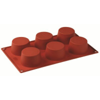 Forma silikonowa Formaflex do monoporcji - 300x175 mm, 6 szt. x 70x40 mm, 130 ml - FR008 | PAVONI, Muffin