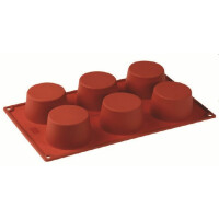 Forma silikonowa Formaflex do monoporcji - 300x175 mm, 6 szt. x 50x35 mm, 100 ml - FR065 | PAVONI, Cupcake