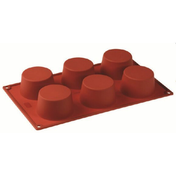 Forma silikonowa Formaflex do monoporcji - 300x175 mm, 6 szt. x 50x35 mm, 100 ml - FR065 | PAVONI, Cupcake