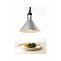 Wisząca lampa do podgrzewania o średnicy 27,5 cm – srebrna | HENDI, 273869