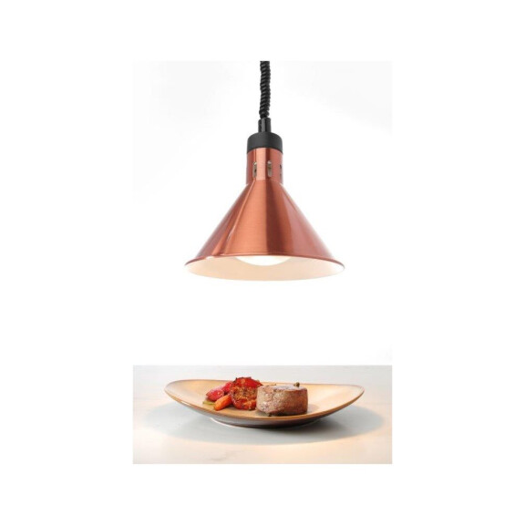 Wisząca lampa do podgrzewania o średnicy 27,5 cm – miedziana | HENDI, 273876