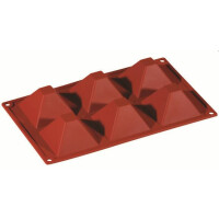 Forma silikonowa Formaflex do monoporcji - 300x175 mm, 6 szt. x 71x71x40 mm, 92 ml - FR007 | PAVONI, Piramide