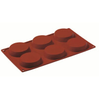 Forma silikonowa Formaflex do monoporcji - 300x175 mm, 6 szt. x 80x18 mm, 85 ml - FR047 | PAVONI, Tortine