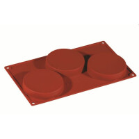 Forma silikonowa Formaflex do monoporcji - 300x175 mm, 3 szt. x 103x20 mm, 160 ml - FR023 | PAVONI, Disco per Biscuit