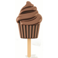 Zestaw forma do lodów na patyku Pavogel Pocket + 50 patyczków - 50x70 mm, 40 ml - PL09 | PAVONI, Cupcake