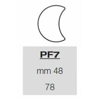 Arkusz z wykrojnikami do ciasta – 78x półksiężyc 48 mm, 57,5x39 cm | PAVONI, PF7