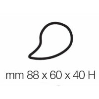 Zestaw taca + 20 form do monoporcji - 400x340 mm, 75 gr, przecinek, 88x60x40 mm | PAVONI, TVS2