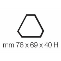 Zestaw taca + 64 form do monoporcji - trójkąt, 50x44x25 mm, 400x340 mm | PAVONI, TMTRS2