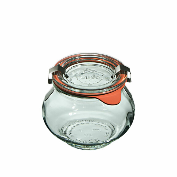 Słoik z pokrywką, uszczelką i spinkami o pojemności 220 ml – komplet 12 sztuk | WECK, Deco