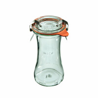 Słoik z pokrywką, uszczelką i spinkami o pojemności 100 ml – komplet 6 sztuk | WECK, Deli