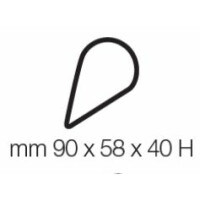 Zestaw taca + 64 form do monoporcji - łza, 60x38x25 mm, 400x340 mm | PAVONI, TMGS2