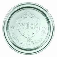 Pokrywka szklana o średnicy 10 cm – komplet 6 sztuk | WECK, WE-100