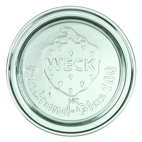 Pokrywka szklana o średnicy 10 cm – komplet 6 sztuk | WECK, WE-100