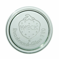 Pokrywka szklana o średnicy 12 cm – komplet 6 sztuk | WECK, WE-120