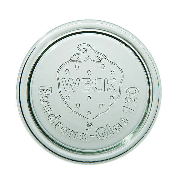 Pokrywka szklana o średnicy 12 cm – komplet 6 sztuk | WECK, WE-120