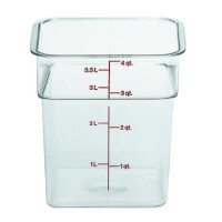 Pojemnik na żywność z poliwęglanu Camwear 3,8 l, 185x185x187 mm | CAMBRO, CM-4SFSCW